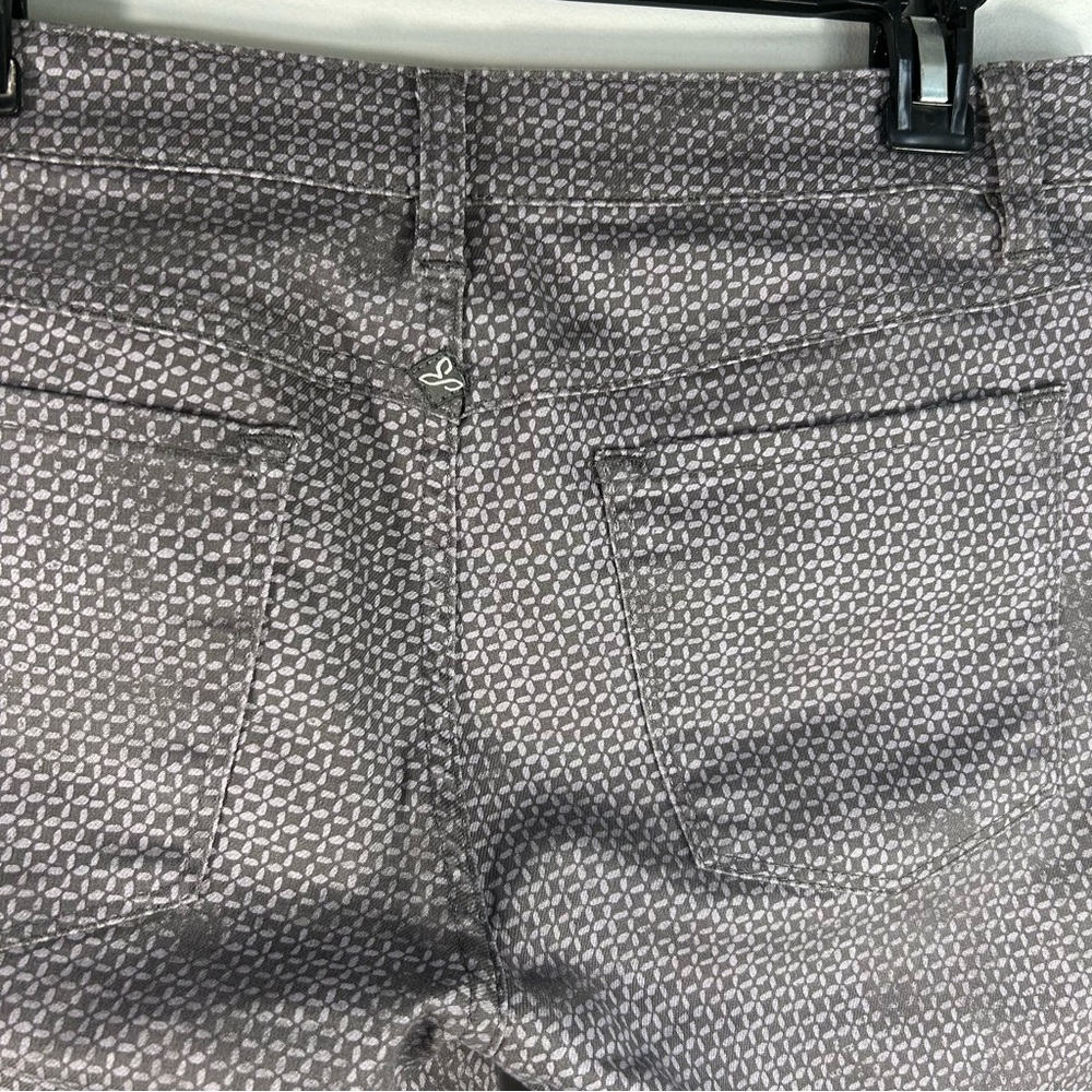 Prana Slim Trousers in Light Gray Microdot Print - Picture 11 of 13